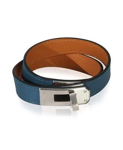 Pre-owned Pre-owned Hermes  Hermes Kelly Double Tour Palladium Plated Bracelet