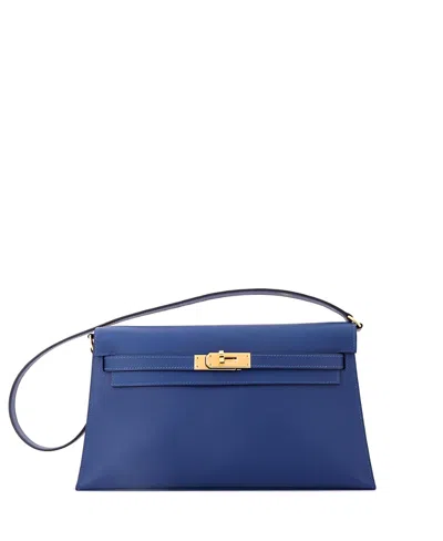 Pre-owned Pre-owned Hermes  Hermes Kelly Elan Shoulder Bag Madame In Blue
