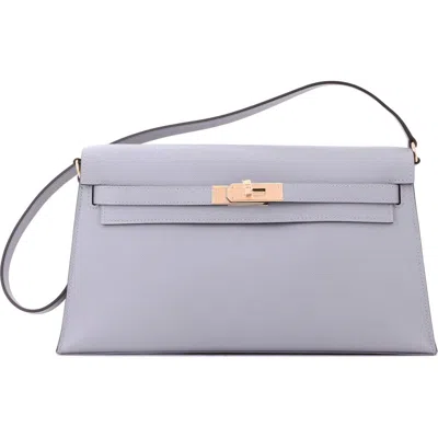 Pre-owned Hermes  Hermes Kelly Elan Shoulder Bag Madame In Gray