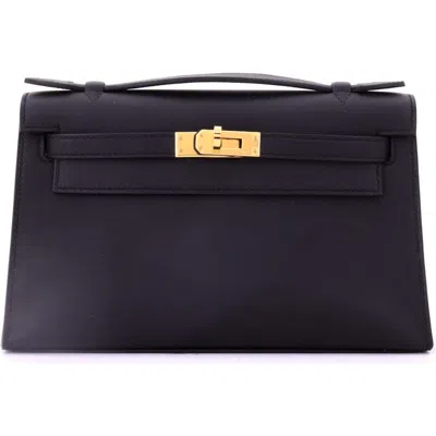 Pre-owned Pre-owned Hermes  Hermes Kelly Pochette Swift In Black