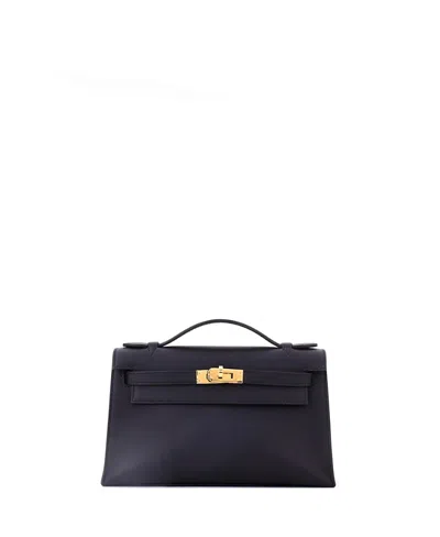 Pre-owned Pre-owned Hermes  Hermes Kelly Pochette Swift In Black