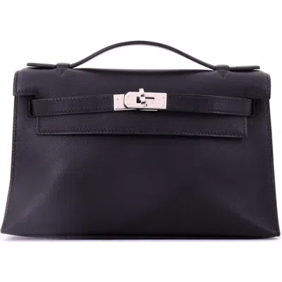 Pre-owned Pre-owned Hermes  Hermes Kelly Pochette Swift In Black