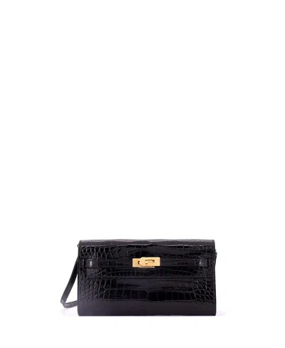 Pre-owned Pre-owned Hermes  Hermes Kelly To Go Wallet Alligator In Black