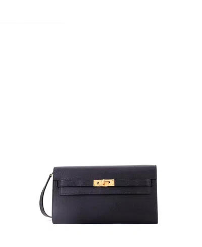 Pre-owned Pre-owned Hermes  Hermes Kelly To Go Wallet Epsom In Black