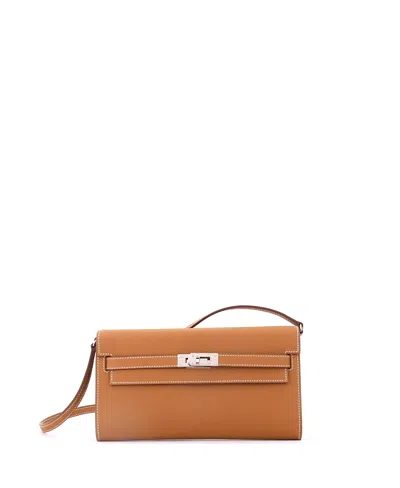 Pre-owned Pre-owned Hermes  Hermes Kelly To Go Wallet Epsom In Brown