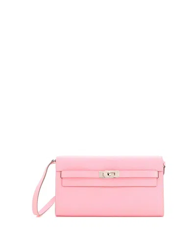 Pre-owned Pre-owned Hermes  Hermes Kelly To Go Wallet Epsom In Pink