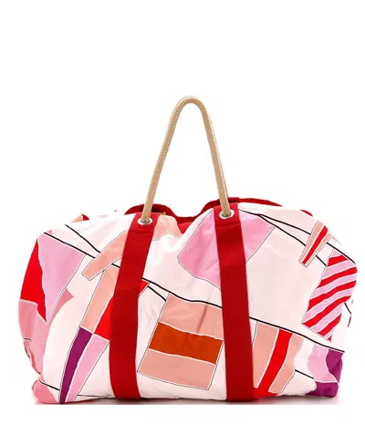Pre-owned Pre-owned Hermes  Hermes Large Drapeaux Au Vent Bag Printed Canvas