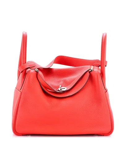 Pre-owned Pre-owned Hermes  Hermes Lindy 30 Clemence Leather Shoulder Bag In Pink