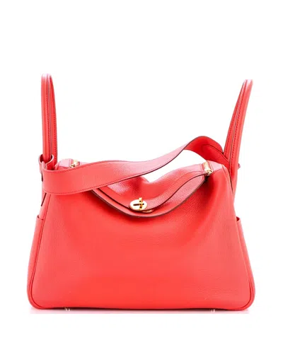 Pre-owned Pre-owned Hermes  Hermes Lindy 30 Clemence Leather Shoulder Bag In Pink