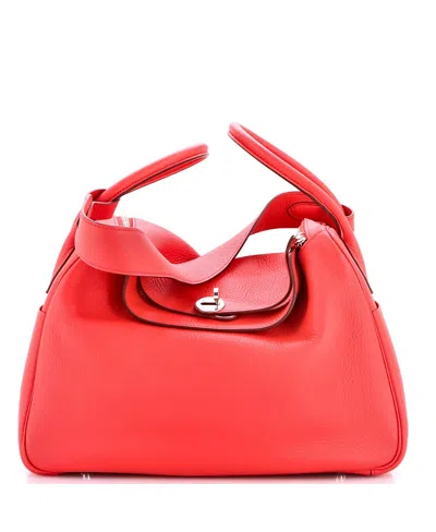 Pre-owned Pre-owned Hermes  Hermes Lindy Clemence Leather Satchel In Pink
