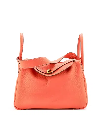 Pre-owned Pre-owned Hermes  Hermes Lindy Clemence Leather Shoulder Bag In Pink