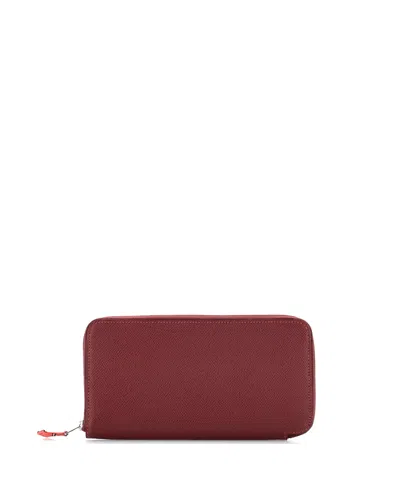Pre-owned Pre-owned Hermes  Hermes Long Azap Zip Around Wallet Silk'in Epsom In Burgundy