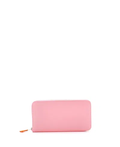 Pre-owned Pre-owned Hermes  Hermes Long Azap Zip Around Wallet Silk'in Epsom In Pink