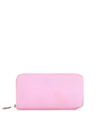 Pre-owned Pre-owned Hermes  Hermes Long Azap Zip Around Wallet Silk'in Epsom In Pink