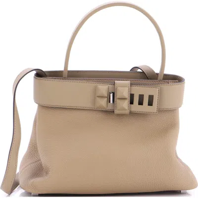Pre-owned Hermes  Hermes Medor Handbag Togo In Brown