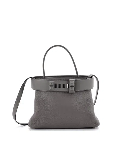 Pre-owned Pre-owned Hermes  Hermes Medor Handbag Togo In Gray