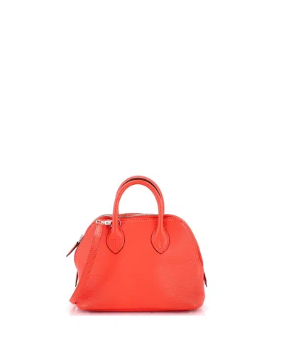 Pre-owned Pre-owned Hermes  Hermes Mini Bolide 1923 Bag Chevre Mysore In Orange