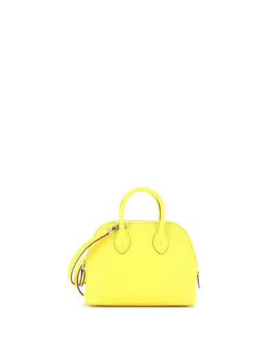 Pre-owned Pre-owned Hermes  Hermes Mini Bolide 1923 Bag Chevre Mysore In Yellow