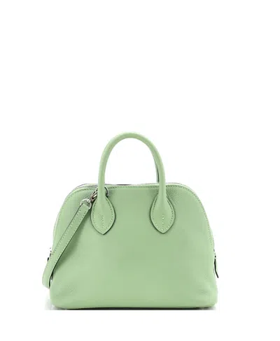 Pre-owned Pre-owned Hermes  Hermes Mini Bolide 1923 Bag Evercolor In Green