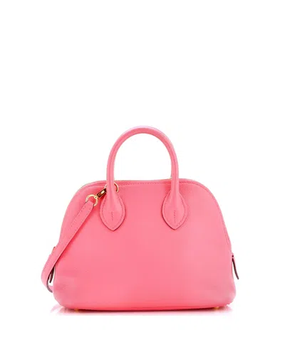 Pre-owned Pre-owned Hermes  Hermes Mini Bolide 1923 Bag Evercolor In Pink