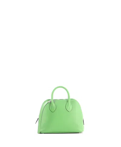 Pre-owned Pre-owned Hermes  Hermes Mini Bolide 1923 Bag Verso Evercolor In Green