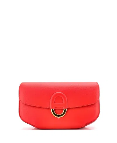 Pre-owned Pre-owned Hermes  Hermes Mini Cherche Epsom Leather Clutch In Red