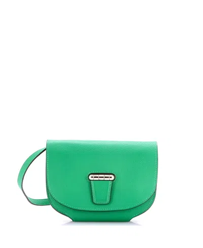 Pre-owned Pre-owned Hermes  Hermes Mini Convoyeur Crossbody Bag Evercolor In Green