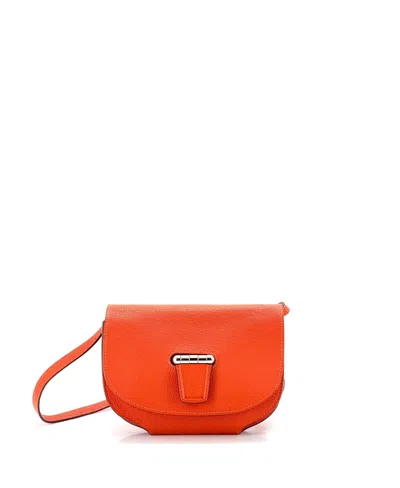 Pre-owned Pre-owned Hermes  Hermes Mini Convoyeur Crossbody Bag Evercolor In Orange