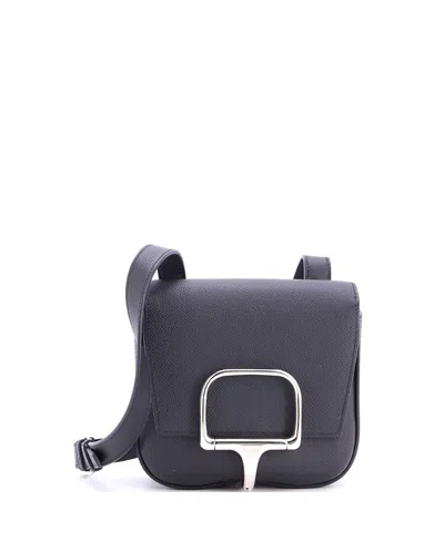 Pre-owned Pre-owned Hermes  Hermes Mini Della Cavalleria Shoulder Bag Epsom In Black