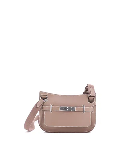 Pre-owned Pre-owned Hermes  Hermes Mini Jypsiere Bag Evercolor In Gray