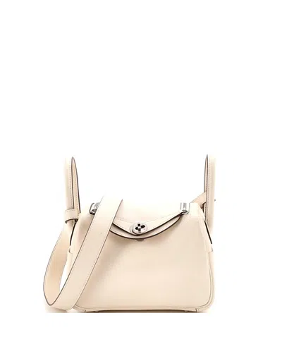 Pre-owned Pre-owned Hermes  Hermes Mini Lindy Bag Swift In Neutral