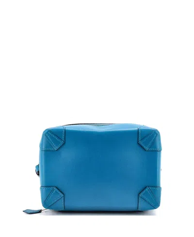 Pre-owned Pre-owned Hermes  Hermes Mini Maxibox Bag Tadelakt In Blue