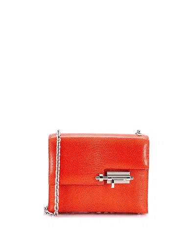 Pre-owned Pre-owned Hermes  Hermes Mini Verrou Chaine Bag Lizard In Orange