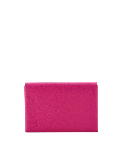 Pre-owned Pre-owned Hermes  Hermes Mm Calvi Pouch Epsom In Pink