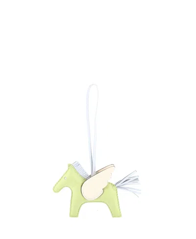 Pre-owned Pre-owned Hermes  Hermes Mm Pegase Rodeo Bag Charm Leather In Green