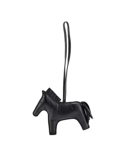 Pre-owned Pre-owned Hermes  Hermes Mm So Black Grigri Rodeo Bag Charm Leather