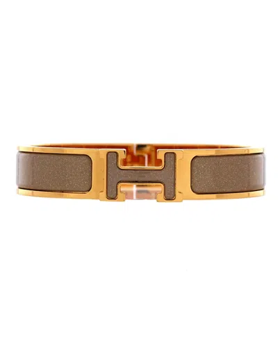 Pre-owned Pre-owned Hermes  Hermes Narrow Clic Clac H Bracelet Glitter Enamel