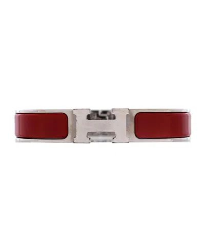 Pre-owned Pre-owned Hermes  Hermes Narrow Clic H Bracelet Enamel