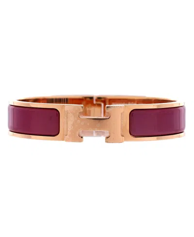 Pre-owned Pre-owned Hermes  Hermes Narrow Clic H Bracelet Enamel