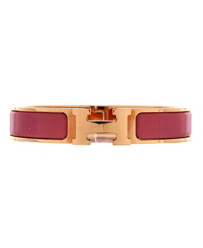 Pre-owned Pre-owned Hermes  Hermes Narrow Clic H Bracelet Enamel