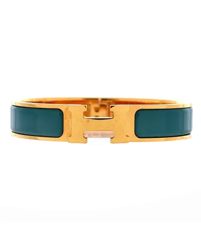 Pre-owned Pre-owned Hermes  Hermes Narrow Clic H Bracelet Enamel