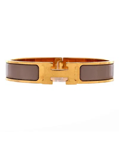Pre-owned Pre-owned Hermes  Hermes Narrow Clic H Bracelet Enamel