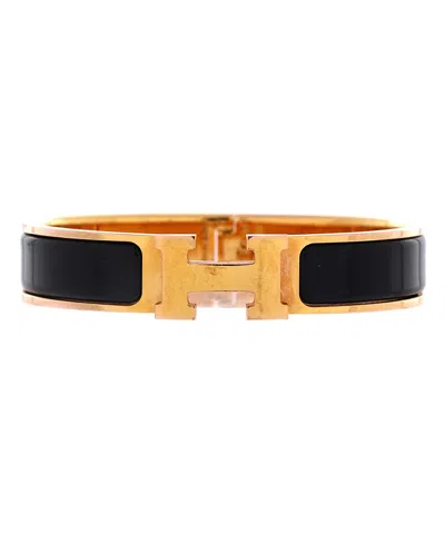 Pre-owned Pre-owned Hermes  Hermes Narrow Clic H Bracelet Enamel