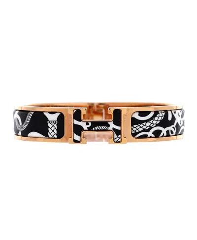 Pre-owned Pre-owned Hermes  Hermes Narrow Clic H Bracelet Printed Enamel