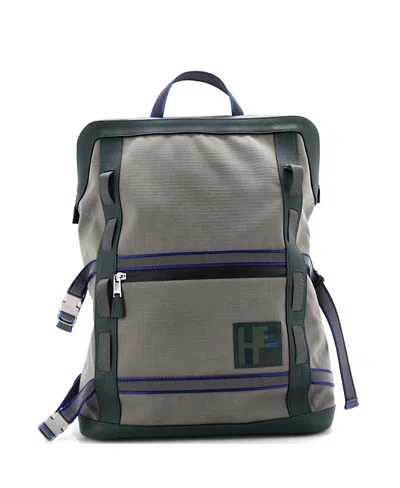 Pre-owned Pre-owned Hermes  Hermes Off Piste Backpack Toile With Leather In Green