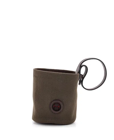 Pre-owned Pre-owned Hermes  Hermes On-the-go Canvas Pouch In Green