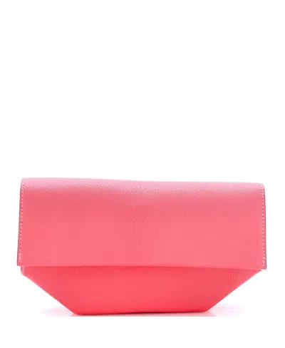 Pre-owned Pre-owned Hermes  Hermes Opli Clutch Leather In Pink