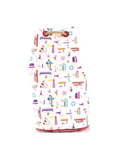 Pre-owned Pre-owned Hermes  Hermes Petit Chalutier Duffle Bag Printed Canvas