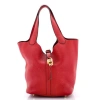 Pre-owned Hermes  Hermes Picotin Lock Bag Clemence Mm In Red