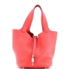 Pre-owned Hermes  Hermes Picotin Lock Bag Clemence Mm In Red